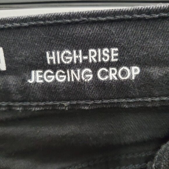 Denizen by Levi's High-Rise Jegging Crop Women's Black Cuffed Hem Jeans 28 - Picture 7 of 12